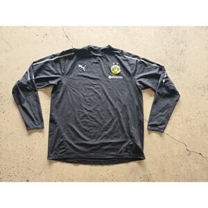 BVB Borussia Dortmund Long Sleeve Jersey Sz 2xl Puma Evonik Black Men